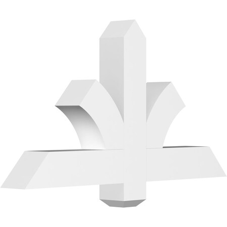 Ekena Millwork Redmond Architectural Grade PVC Gable Bracket, 36"W x 19 1/2"H x 4"D x 4"F, 13/12 Pitch GBP036X20X0404RED00